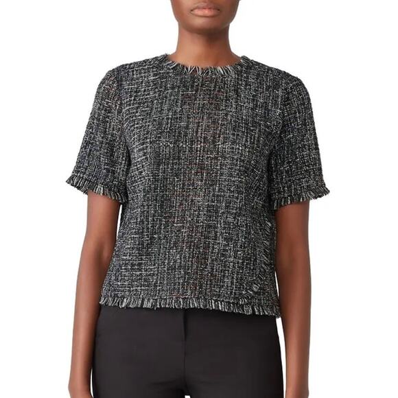 Greylin Tati Tweed Fringe Top S - Picture 1 of 5